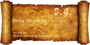 Dely Gizella névjegykártya