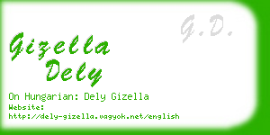 gizella dely business card